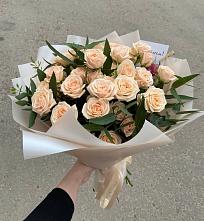 Букет Кремовые розы Латте в Еланском