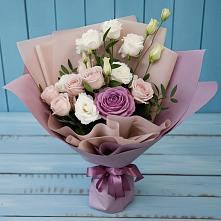 Букет цветов из:  Розы и Лизиантусы #REPLACE_PRED# Еланском