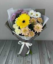 Букет цветов из:  Розы, Герберы и Хризантемы #REPLACE_PRED# Еланском