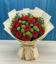 Букет цветов из:  Розы и Хризантемы #REPLACE_PRED# Еланском